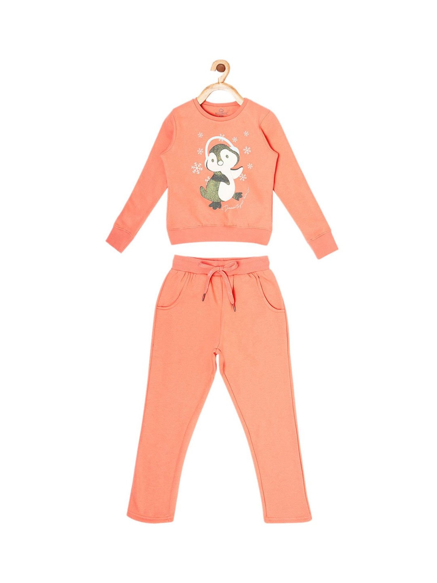 Berrytree Organic Girls Blue Cotton Clouds Print Night Suits