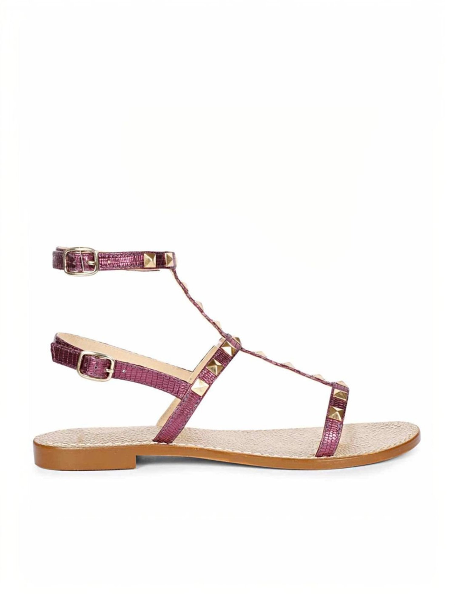 Saint G Women's Miriam Purple Ankle Strap Sandals