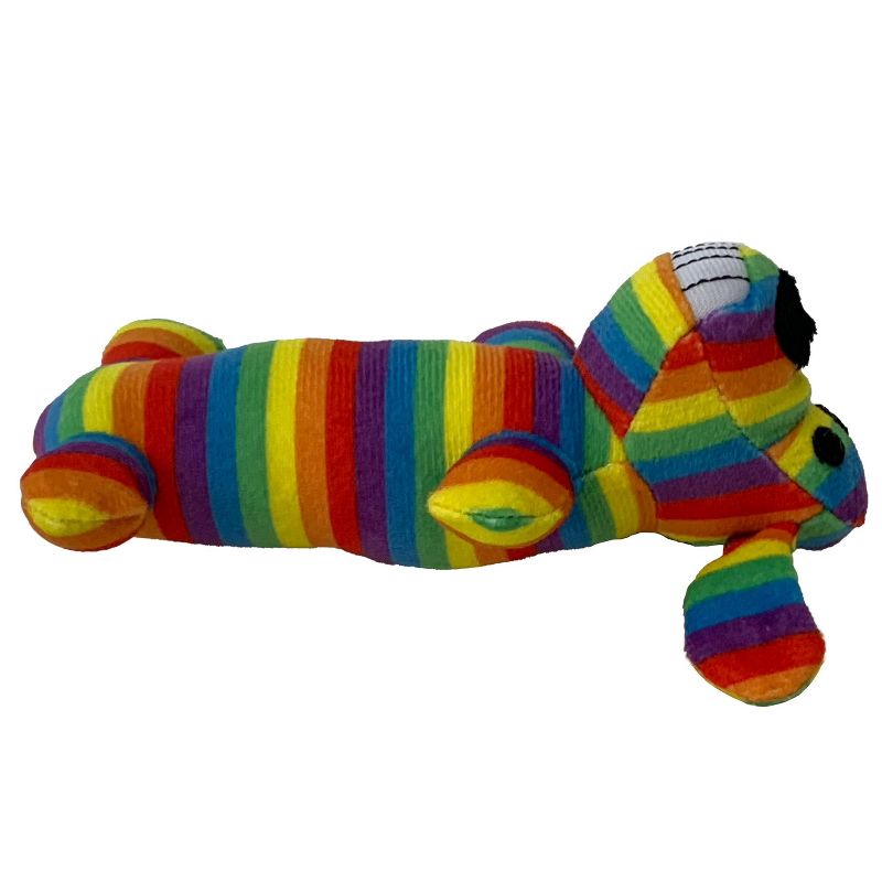 Multipet Pride Loofa Rainbow Stripes Dog Toy - 6"