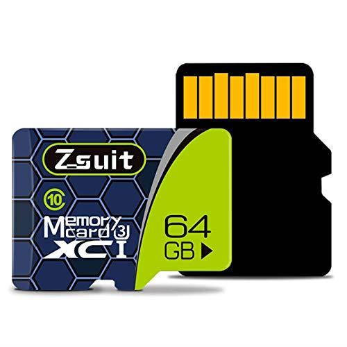 Alice Zeng Zsuit 64GB High Speed Class10 Silver Grey TF (Micro SD) Memory Card