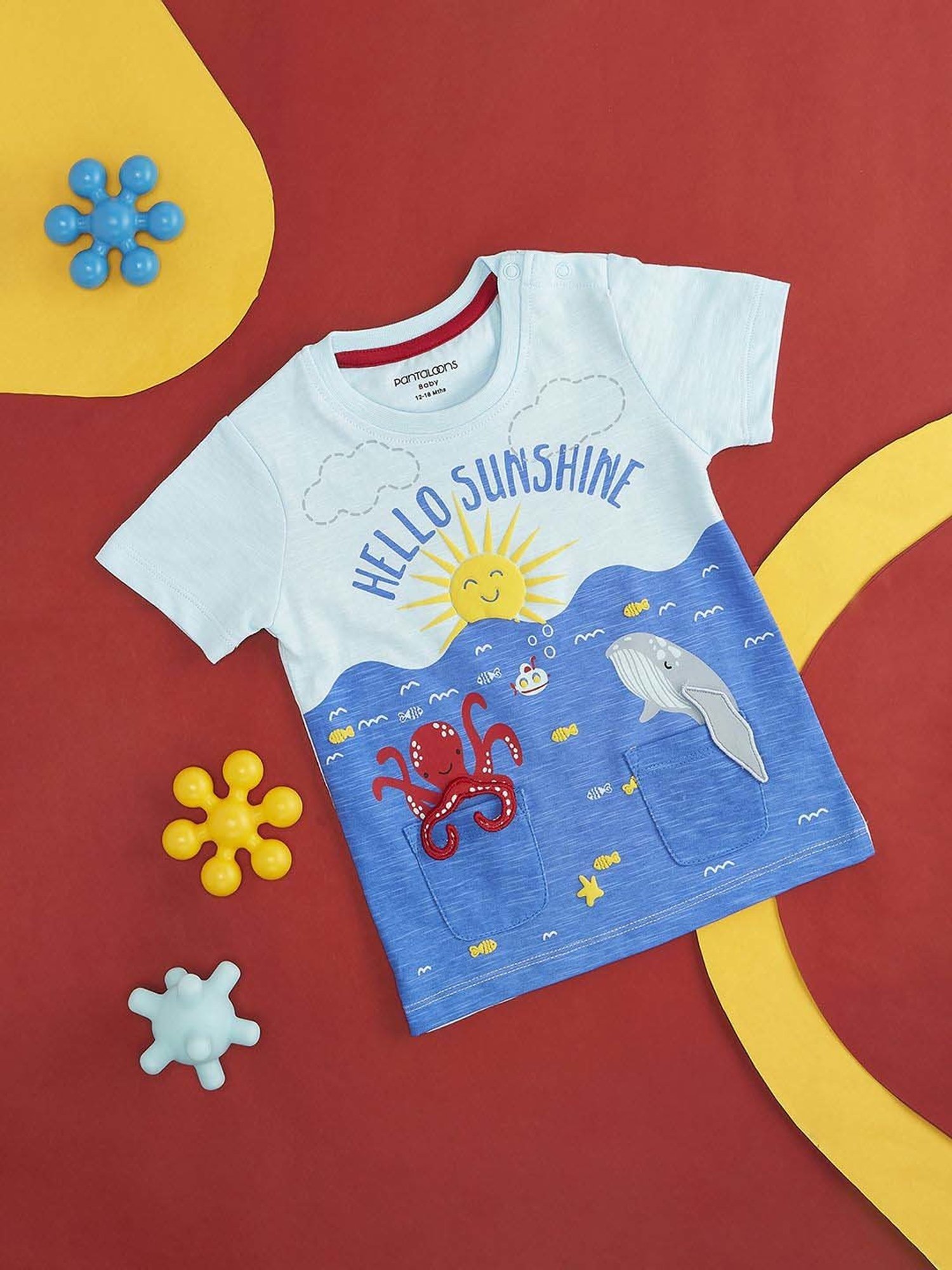 Ed-a-Mamma Baby Green Printed T-Shirt