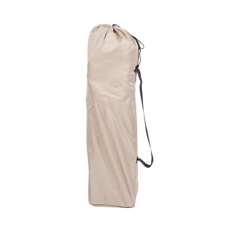 Mac Sports Foldable Padded Outdoor Club Chair with Carry Bag, Beige (2 Pack)