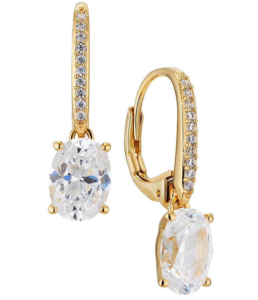 Nadri Modern Love Oval Drop Earrings