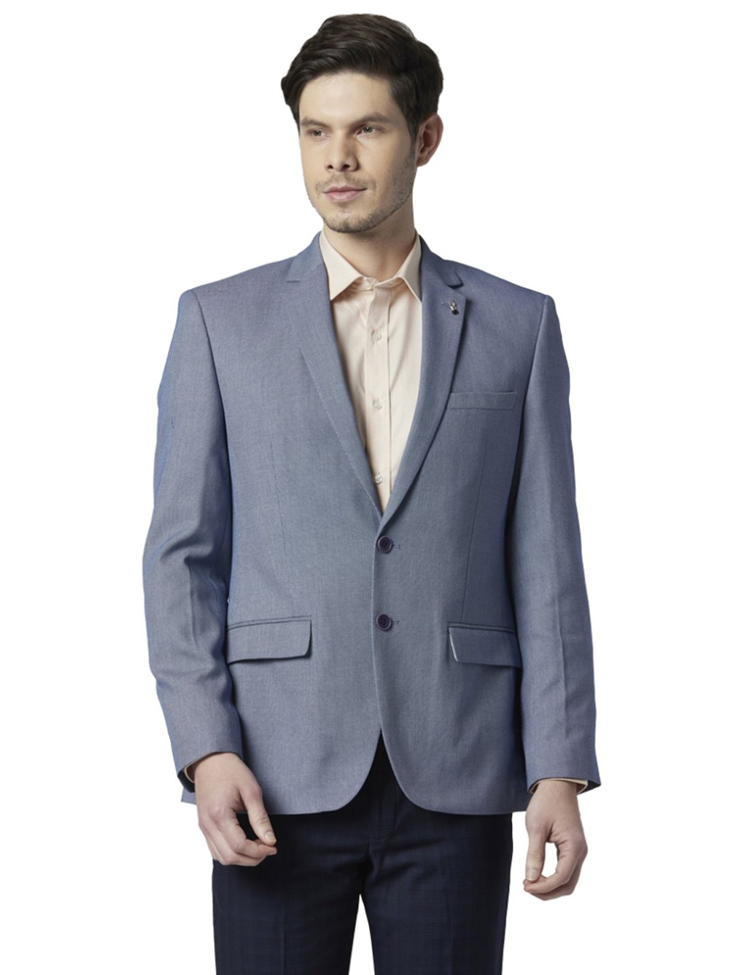 Park Avenue Blue Regular Fit Blazer