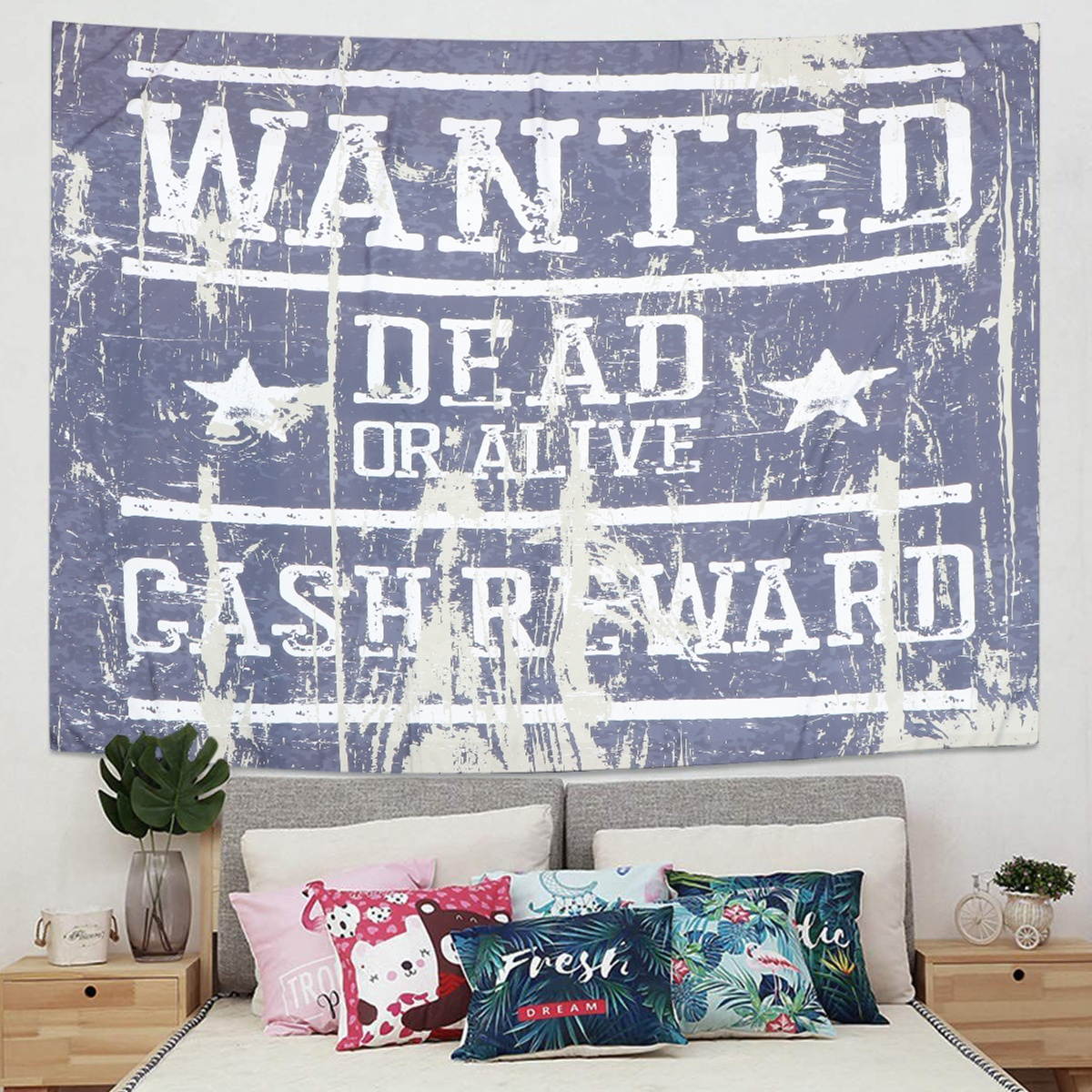 1pc Punk Style Printing Hanging Tapestry Wall Blanket Beach Towel Wall Background Decorative Cloth for Home Bedroom Living Room (Red)