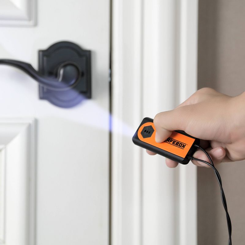 Lewis N. Clark SafeBox Door and Personal Travel Alarm and Flashlight - Black