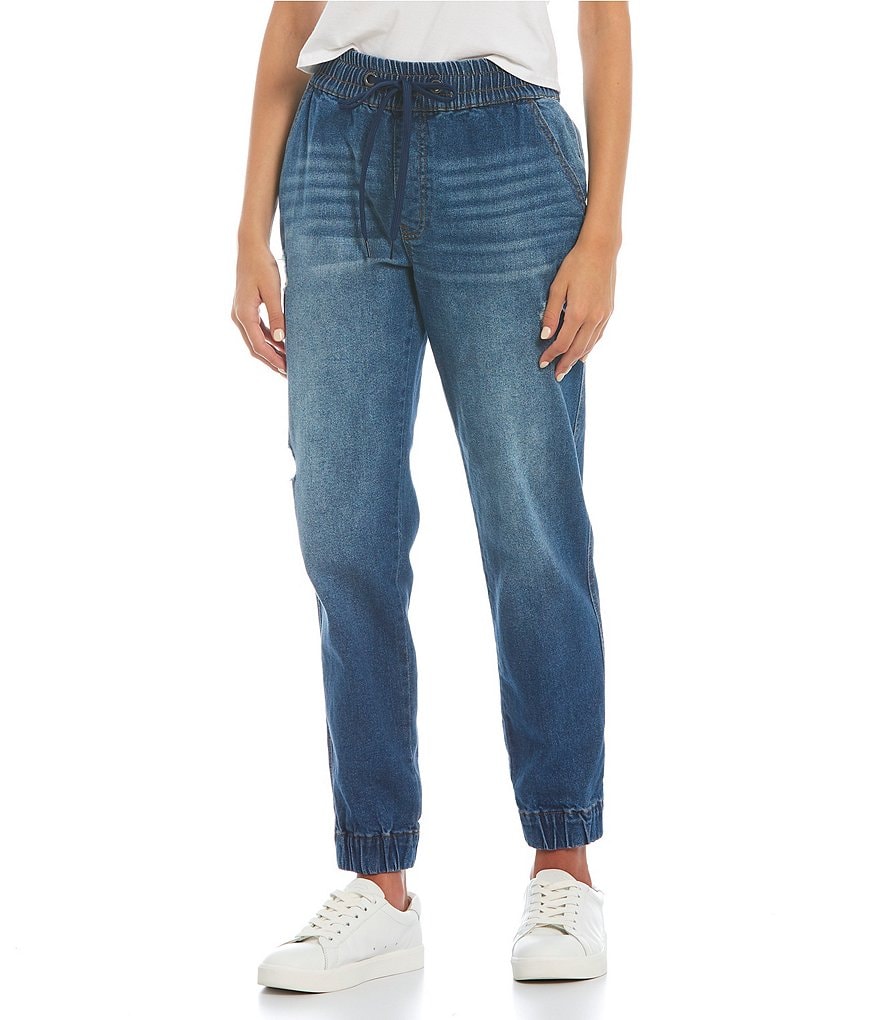 Celebrity Pink High Rise Distressed Jogger Pants