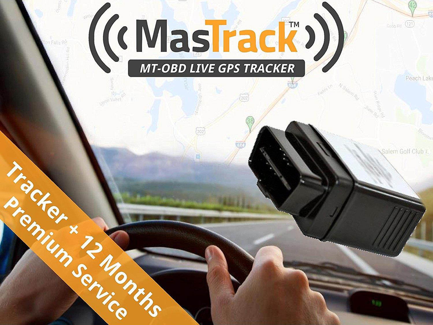 MasTrack MT-OBD Real Time GPS Vehicle Tracker Includes 12 Months of Premium Service