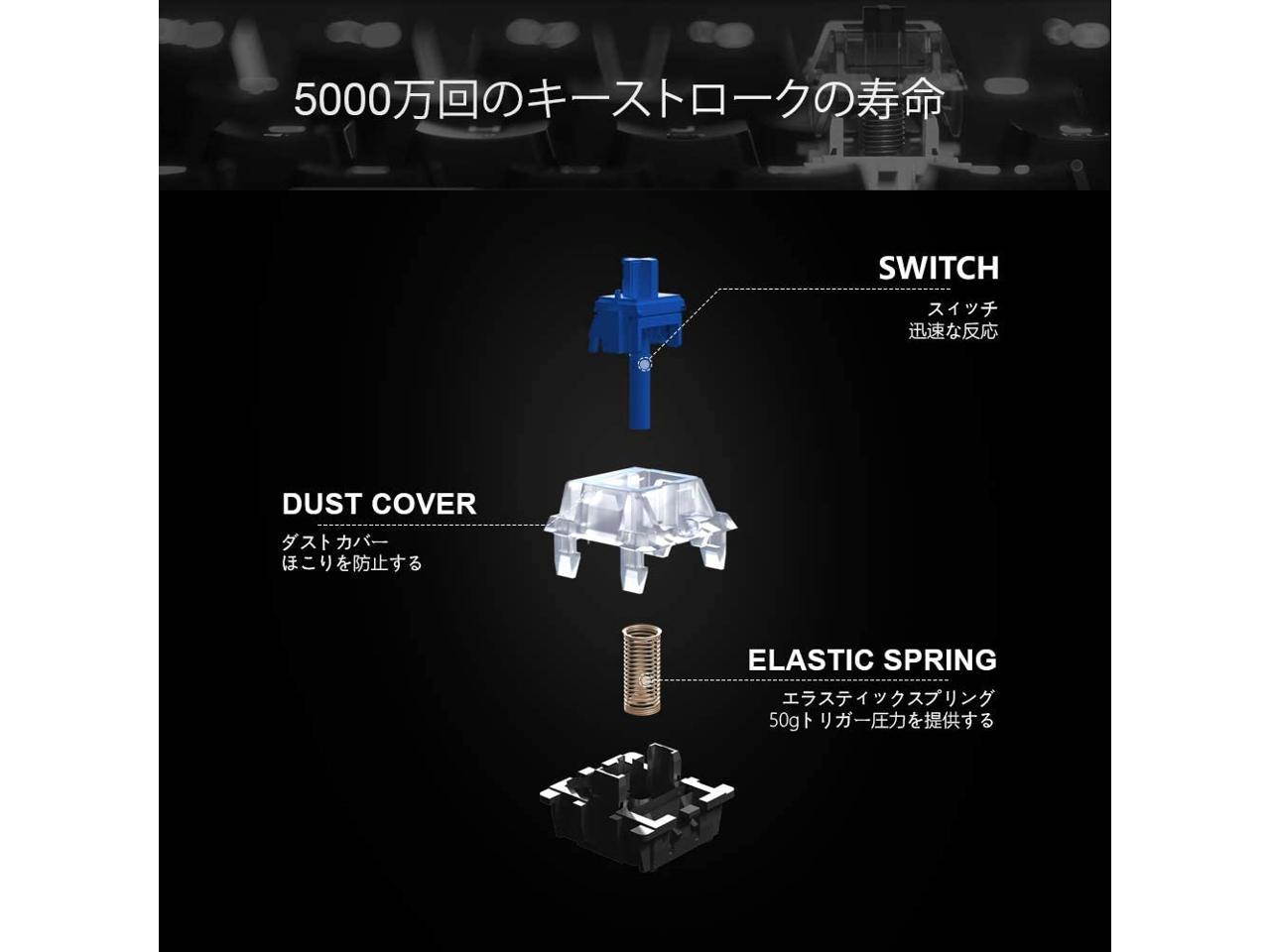 Gateron Optical Red Switch DIY Replaceable Switches for Mechanical Gaming Keyboard (70 PCS Red Switch) (Multiple)