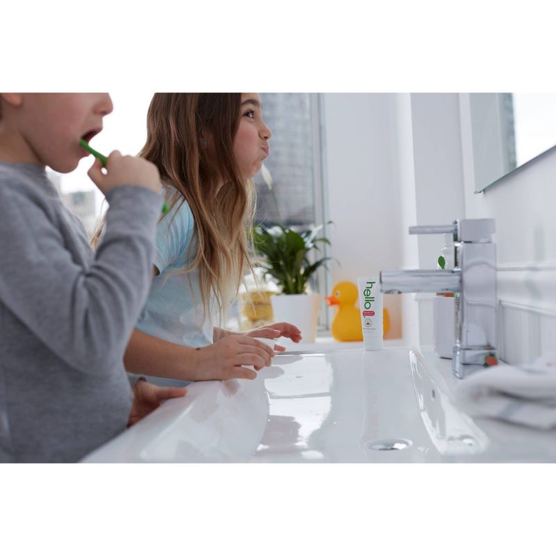 hello Kid's Fluoride Free Toothpaste SLS Free + Vegan Natural Watermelon - 4.2oz/4pk