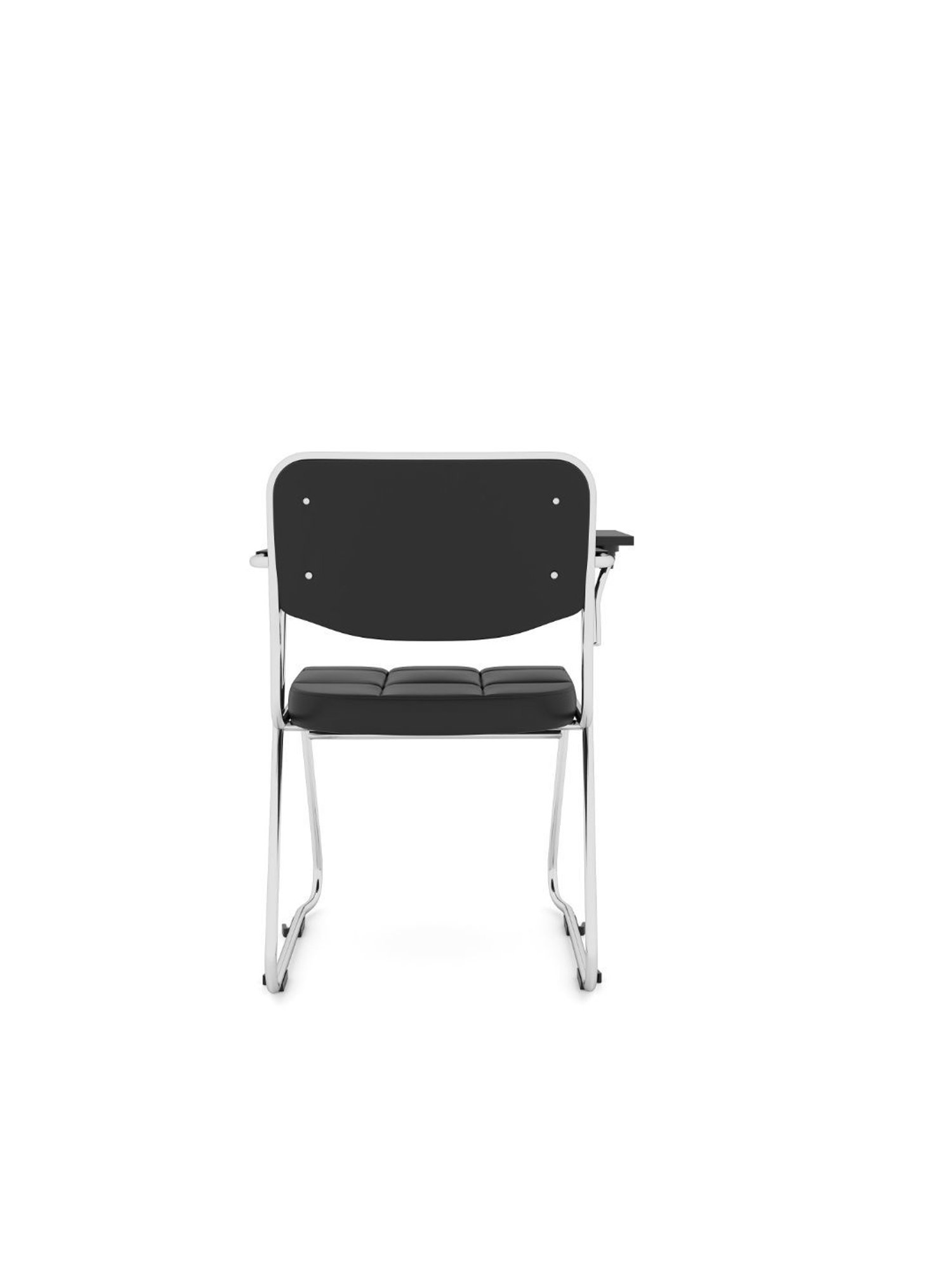 Nilkamal Contract Black PU Foam Chair with attached Desk