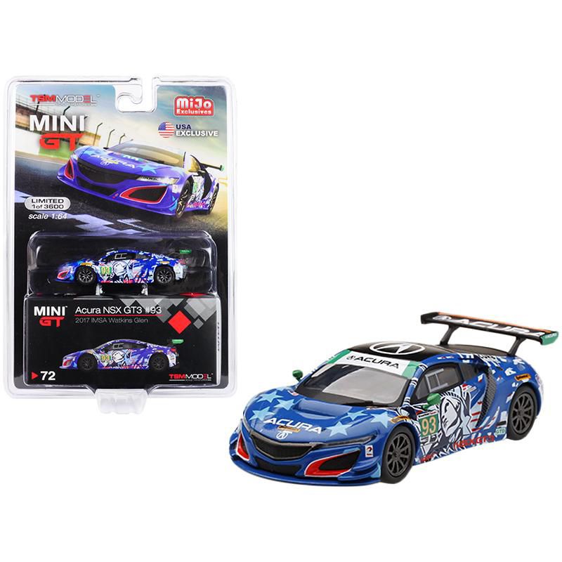Acura NSX GT3 #93 "Statue of Liberty" 2017 IMSA Watkins Glen Ltd Ed 3,600 pcs 1/64 Diecast Car by True Scale Miniatures