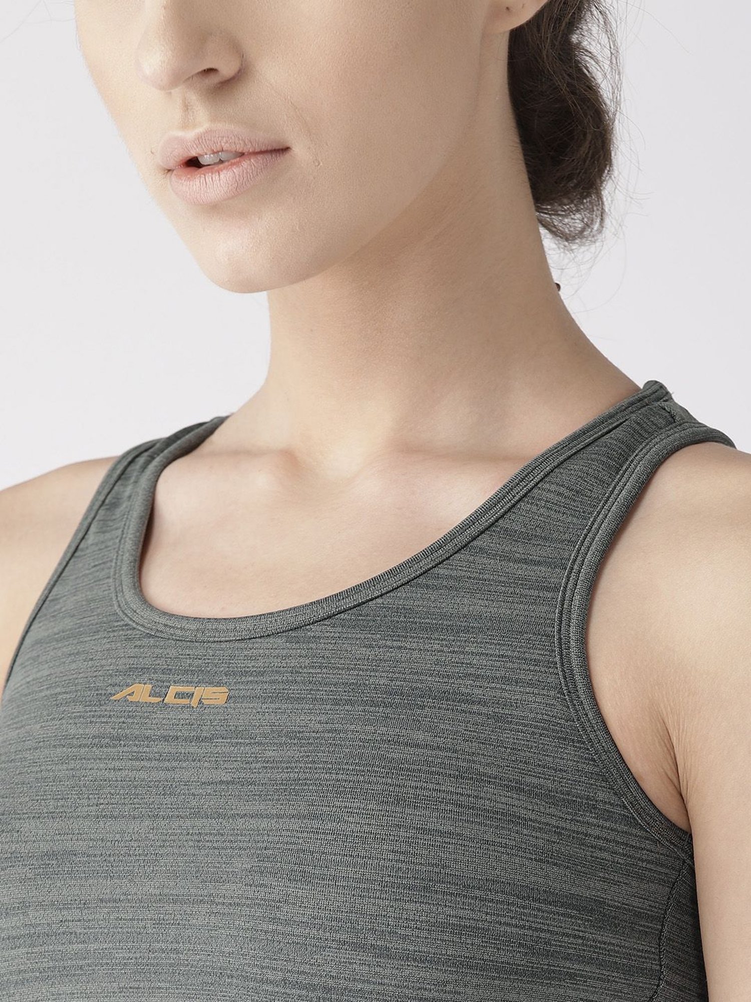 ALCIS Olive Non Wired Non Padded Sports Bra