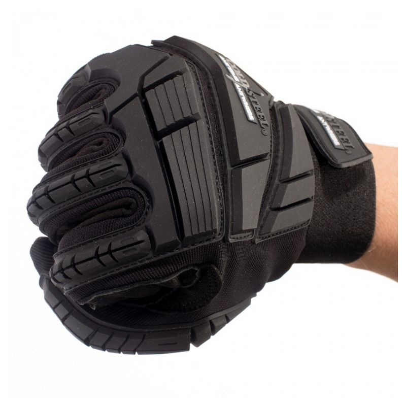 Cold Steel GL12 Universal Use Protective Military Combat Training Tactical Gloves, Size Large, Black