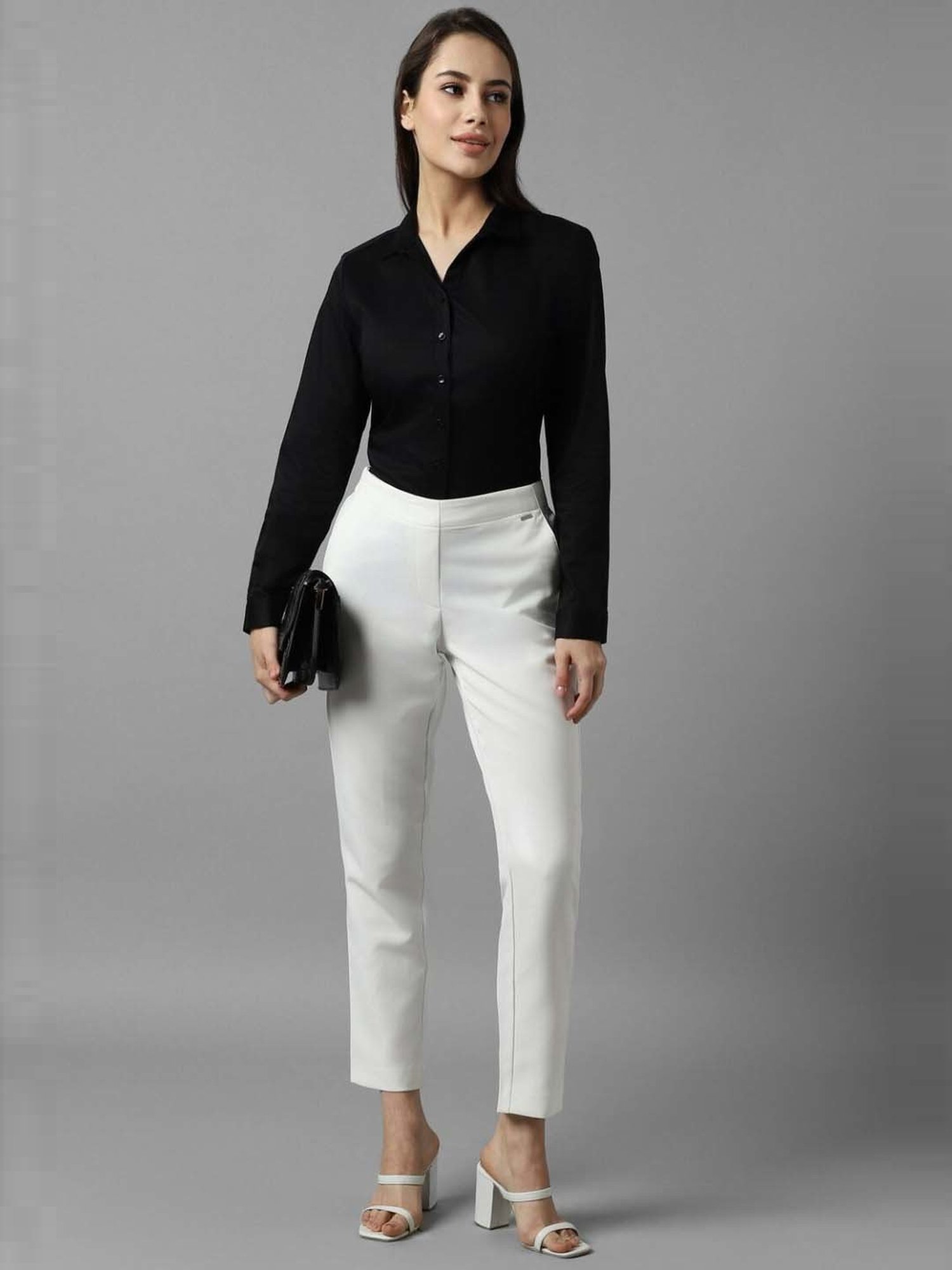 Allen Solly Black Cotton Formal Shirt