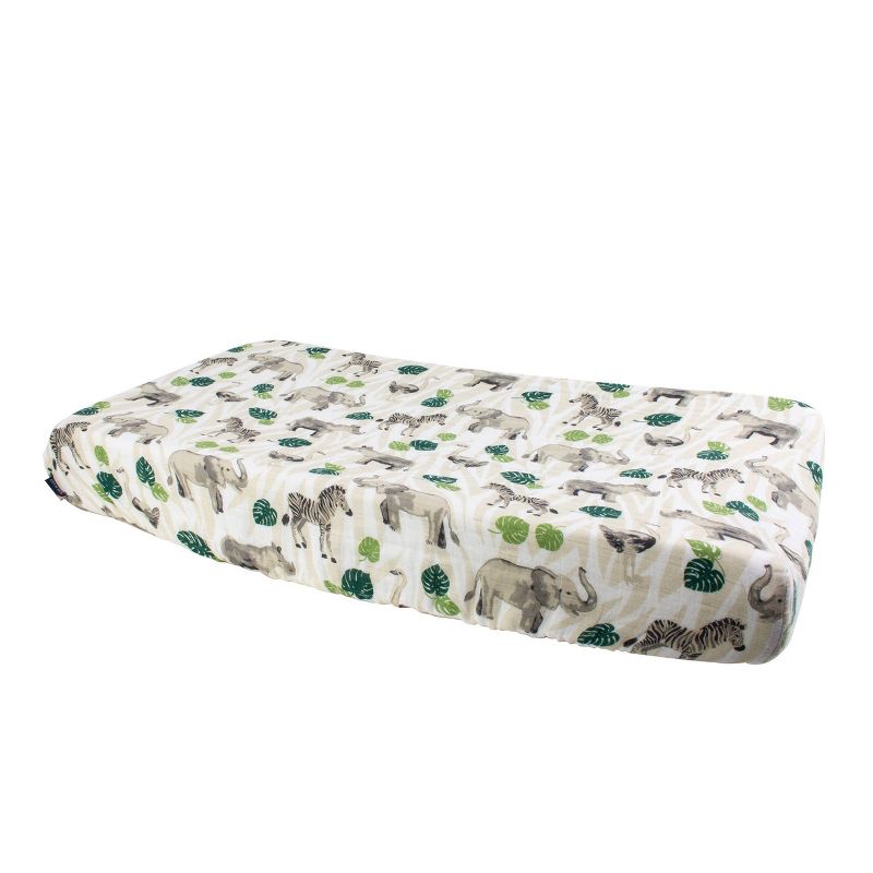 Bebe au Lait Muslin Changing Pad Cover Jungle