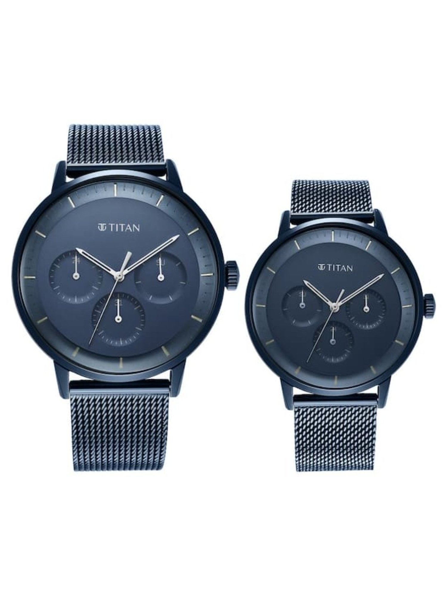Titan NR9400694206QM01 Modern Bandhan Multifunction Couple Watch