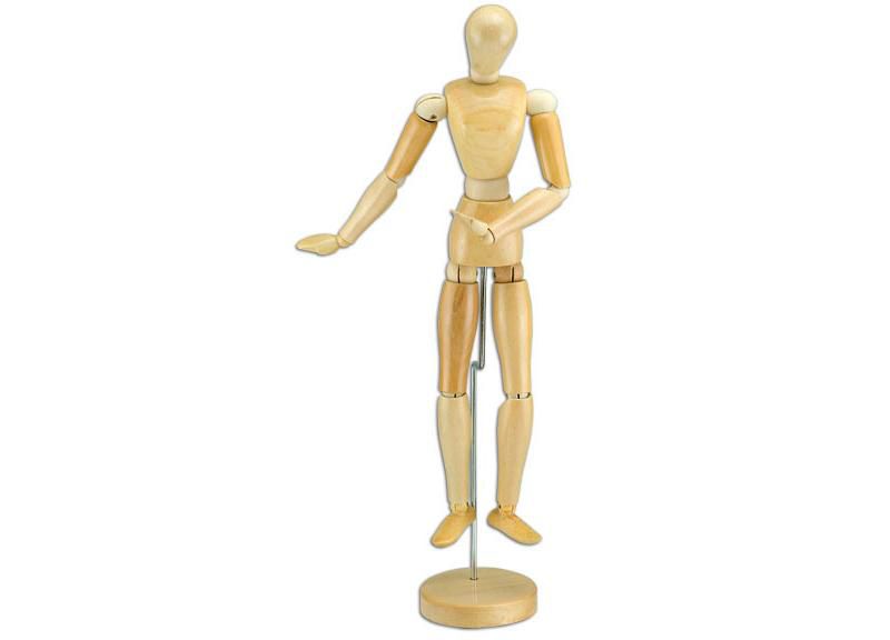 Creative Mark Wood Figure Manikins - Smooth, Sanded, Wood Figures For Teaching Perspective and Form - [Wax Finish | Female | 8"]