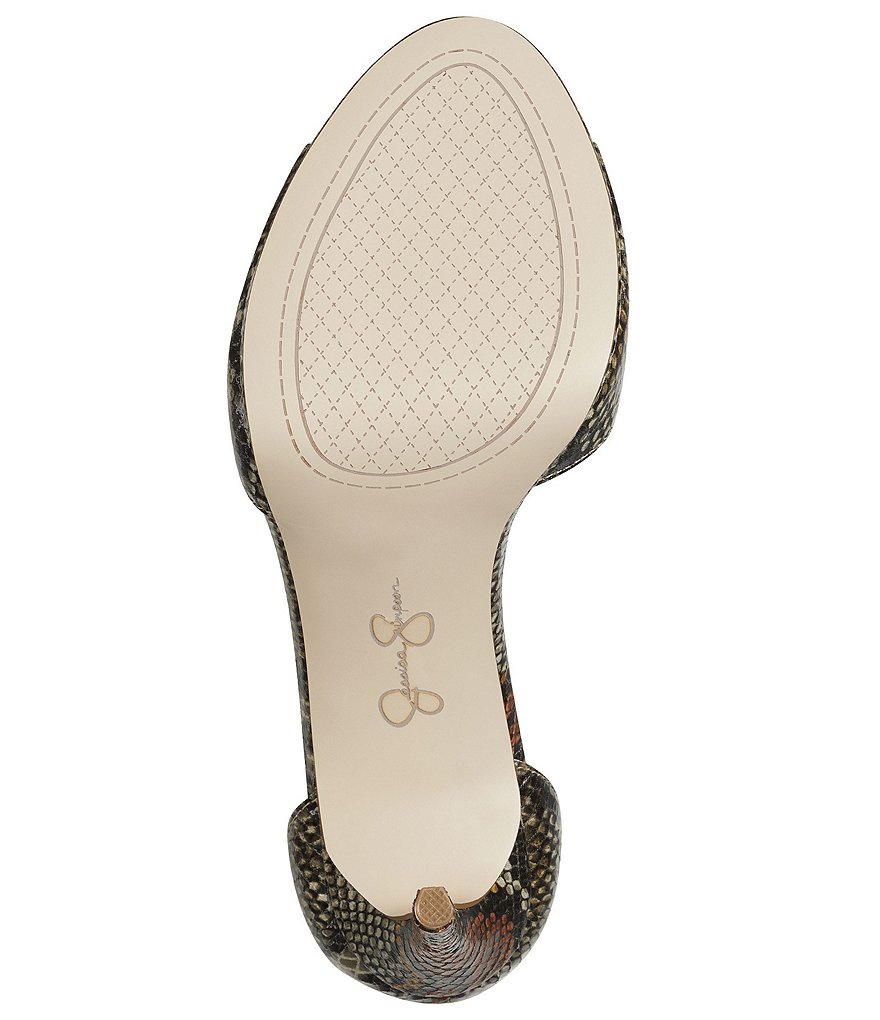 Jessica Simpson Daisile Snake Print Ankle Strap Dress Sandals