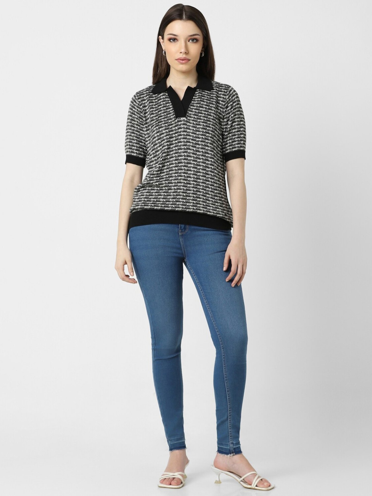 Van Heusen Grey Printed T-Shirt