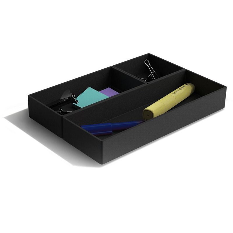 TRU RED 3 Piece Plastic Drawer Organizer, Blk TR55295 