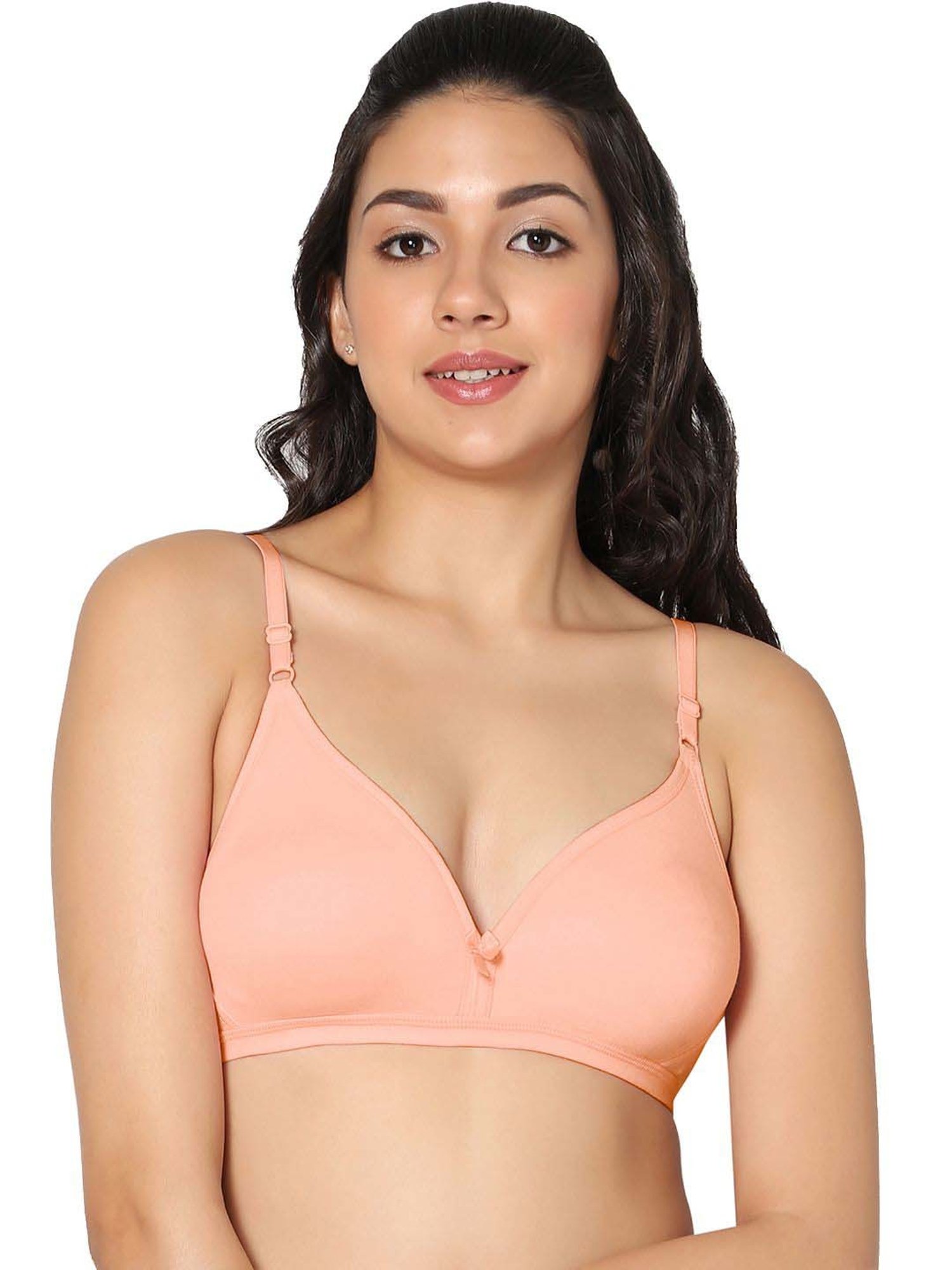 IN CARE Peach & Pink Cotton T-Shirt Bras - Pack Of 2