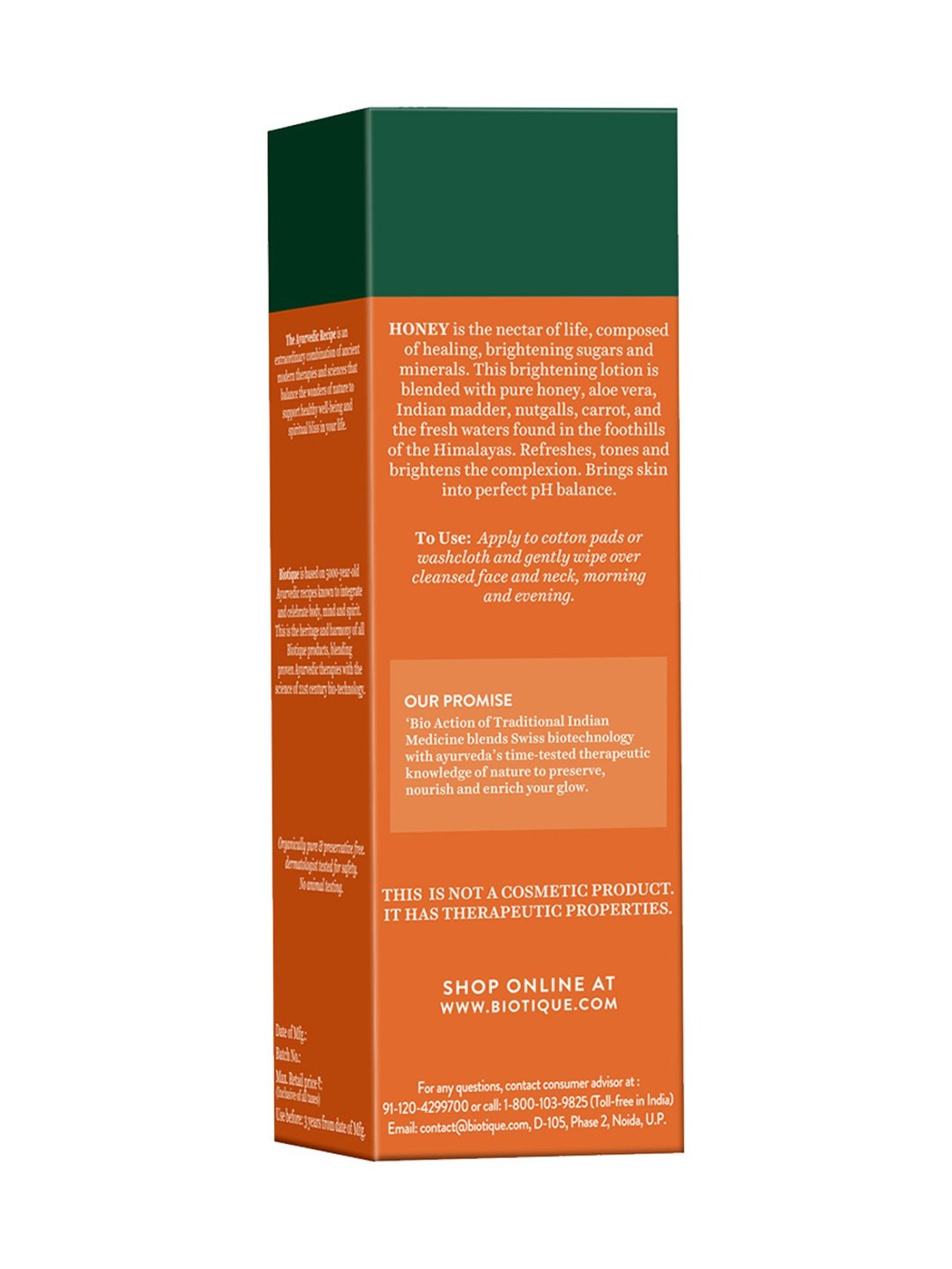 Biotique Honey Water Pore Tightening Brightening Toner - 120 ml