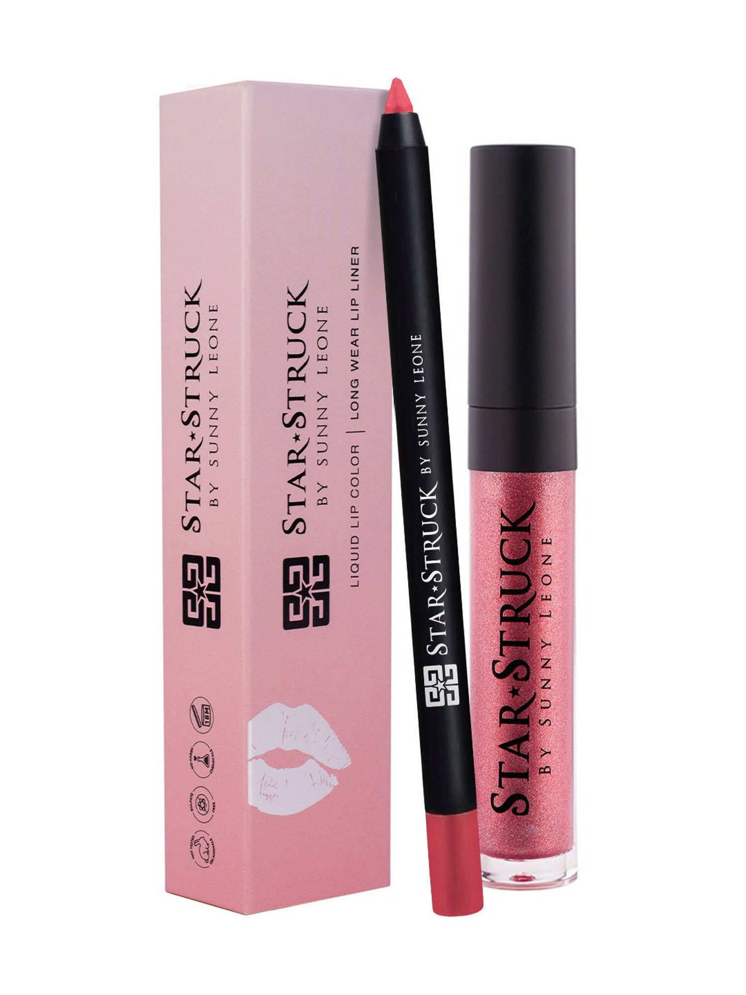 StarStruck By Sunny Leone Liquid Lip Color & Lip Liner Berry Glimmer