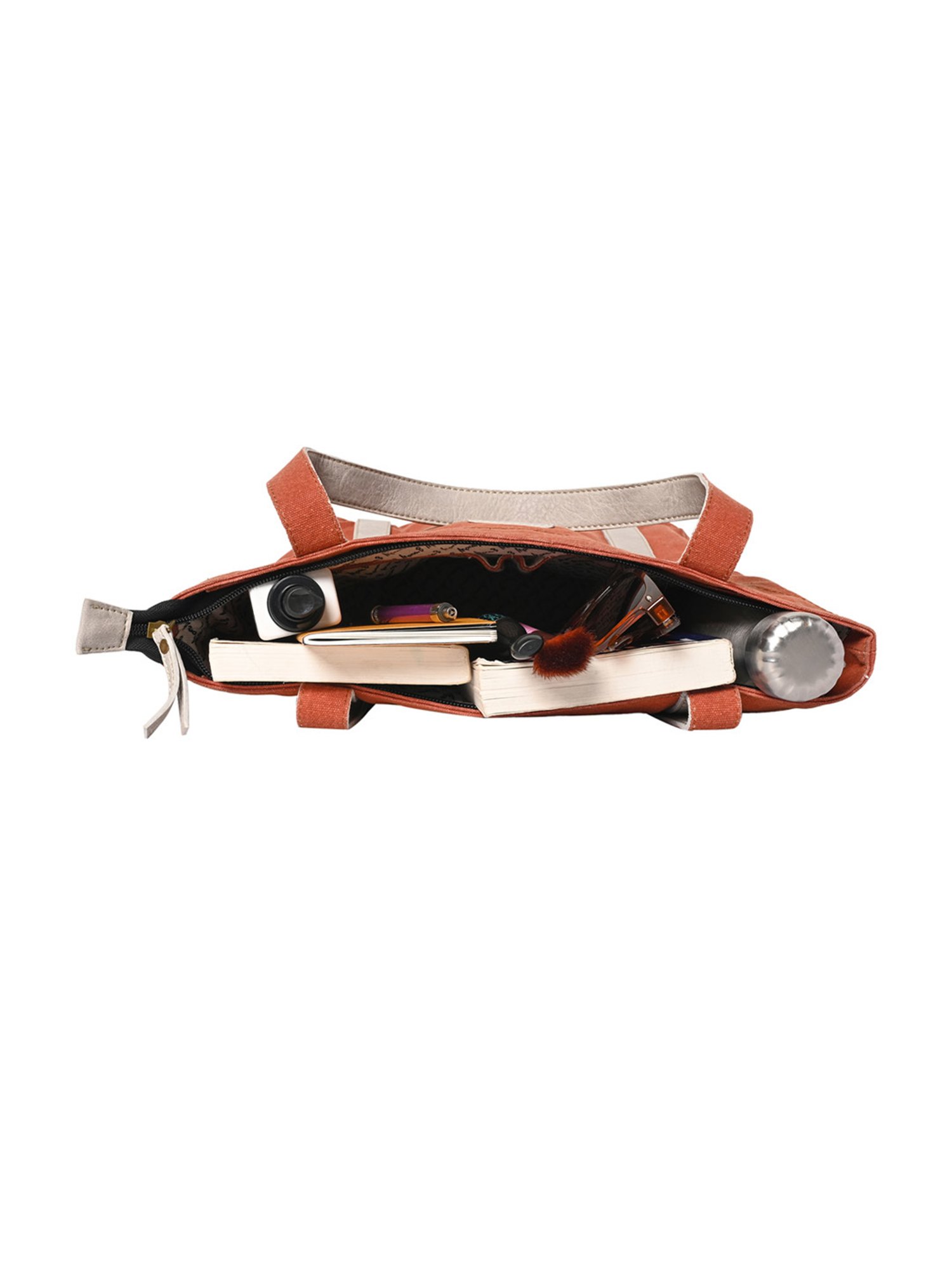 Mona B Burnt Orange Large Tote