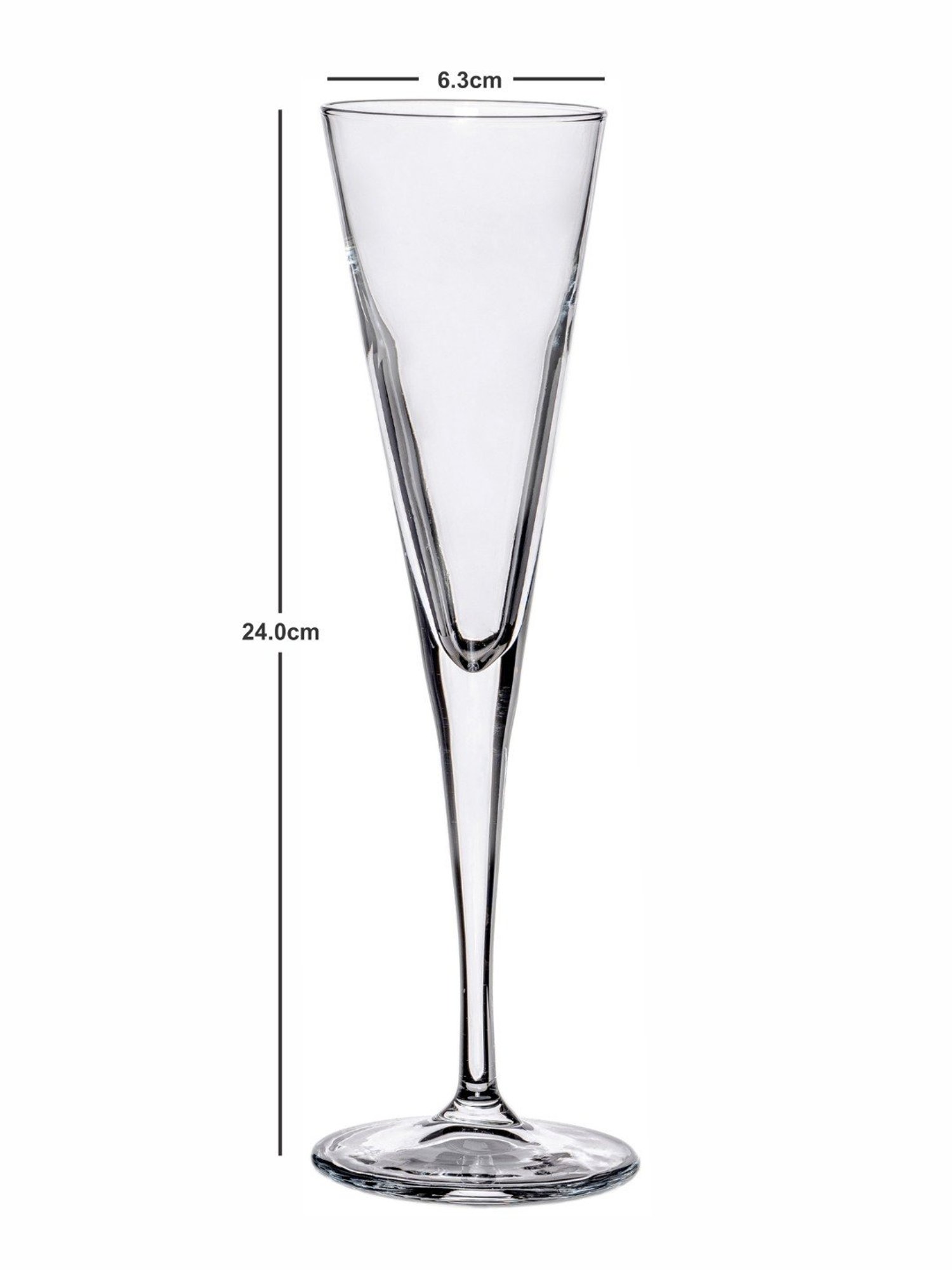 Pasabahce Transparent Glass Champagne Glass - Set of 6
