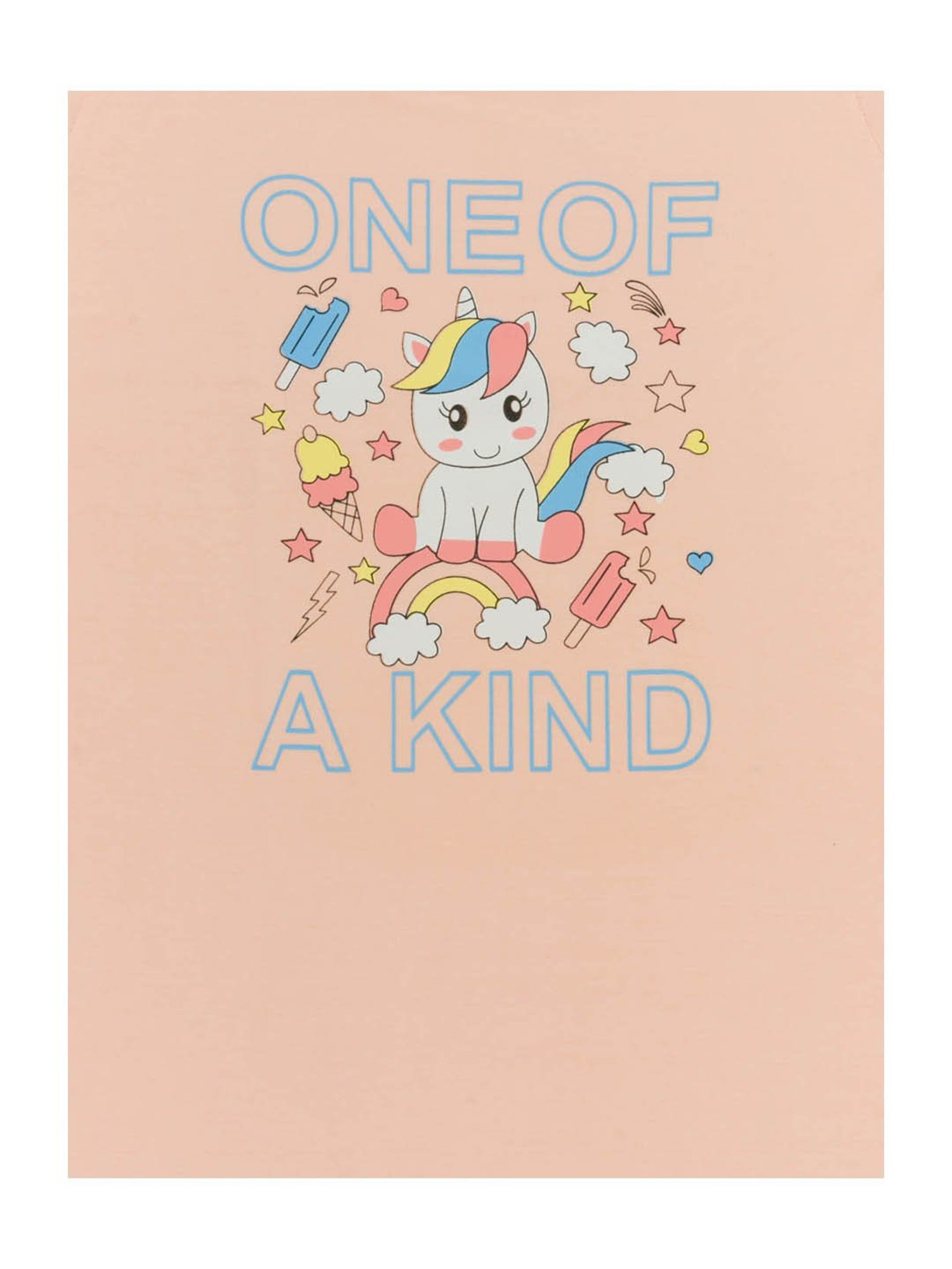 Berrytree Organic Girls Blue Cotton Clouds Print Night Suits