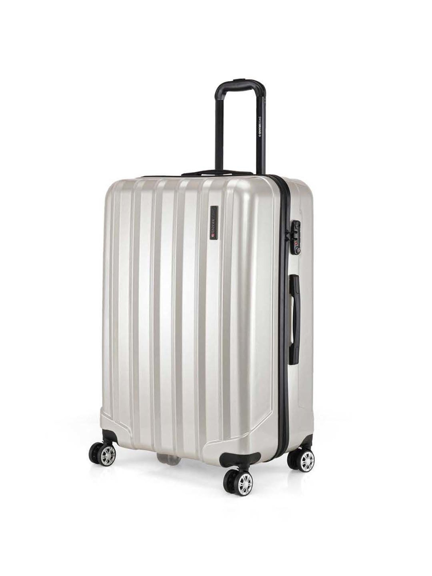 Swiss Brand Baden Silver Large Hard Trolley Bag - 28 cm