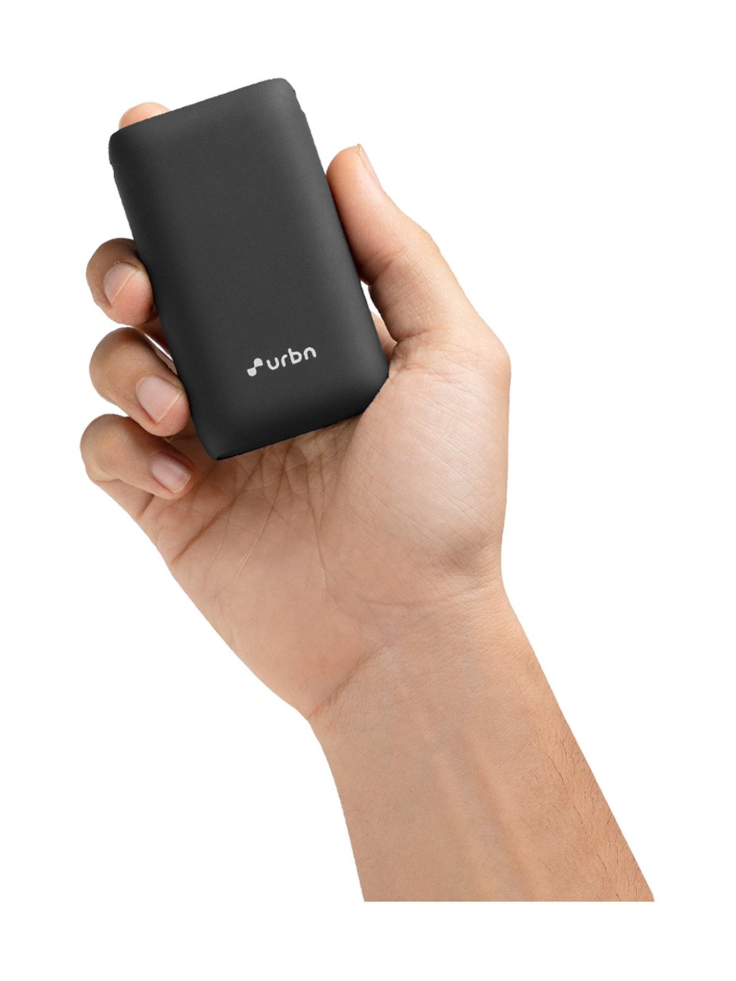 URBN 10000 mAh Type C Lithium ion Premium Black Edition Nano Power Bank, 20W Fast Charging (Black)