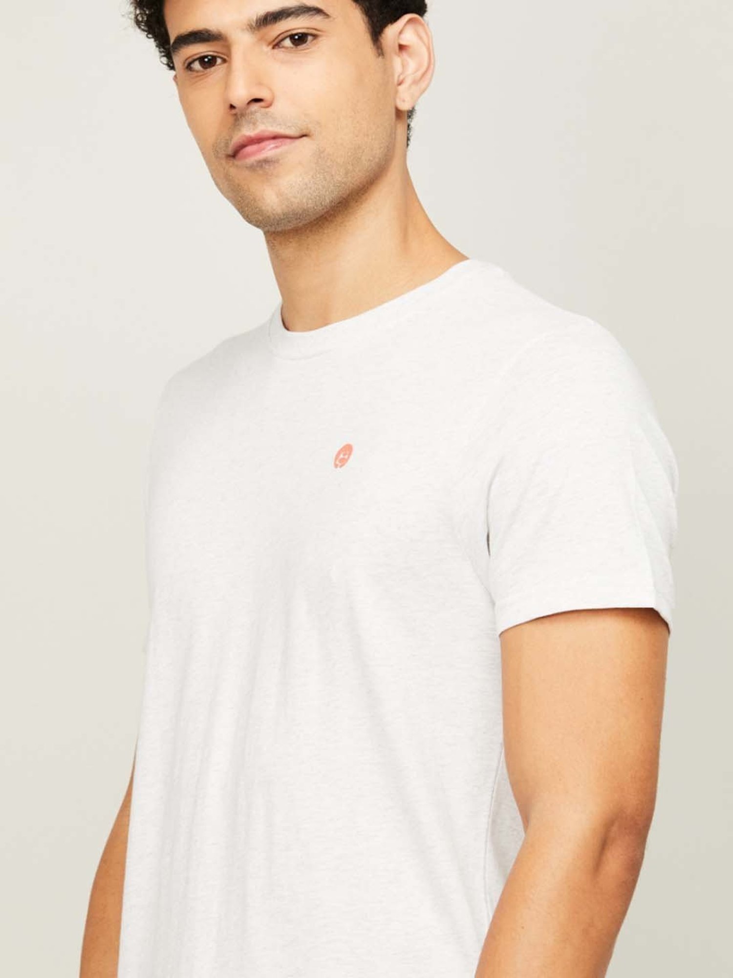 BOSSINI White Cotton Regular Fit T-Shirt
