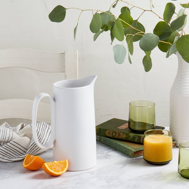 49oz Stoneware Chef Stack Beverage Pitcher - Tabletops Gallery