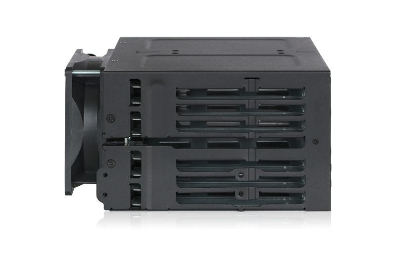 Icy Dock ToughArmor MB516SP-B Drive Enclosure for 5.25" 12Gb/s SAS, Serial ATA/600 - Serial ATA, Mini-SAS HD Host Interface Internal - Black