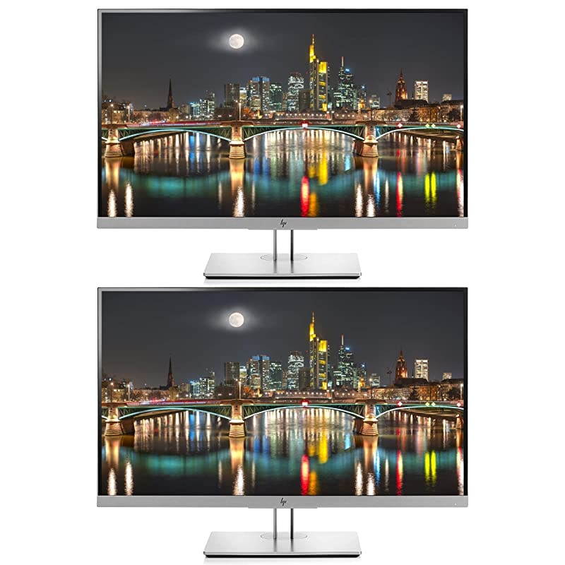 Business EliteDisplay E273 27" Screen Full HD LED-Lit Black/Silver Monitor 2-Pack
