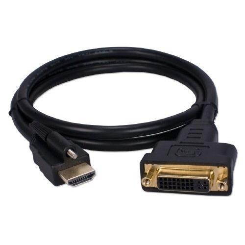 QVS HDVISX-1M 1-Meter DVI Female to Locking HDMI Male Adaptor