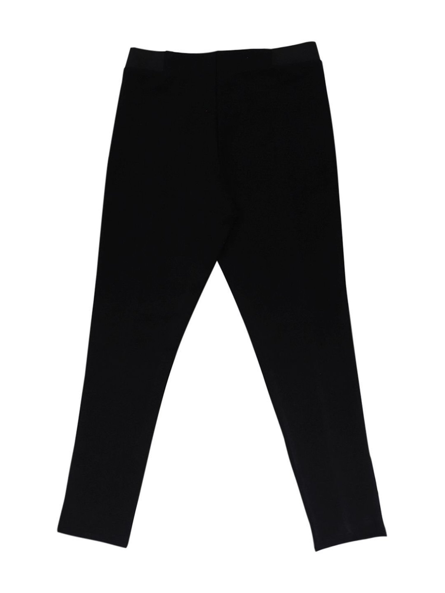 Cantabil Girls Black Cotton Regular Fit Jeggings