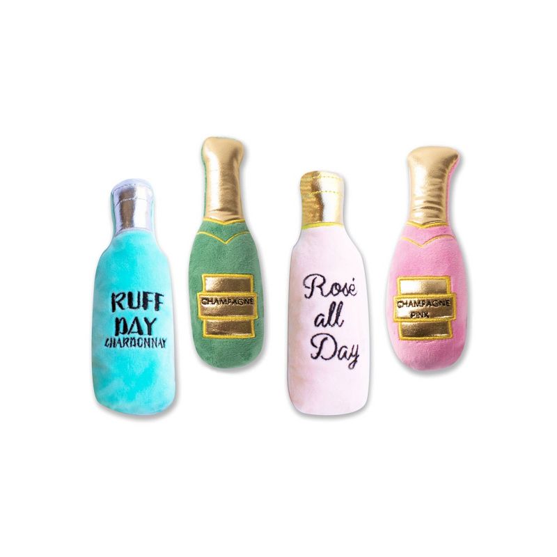 PetShop by Fringe Studio I Dont Give a Sip Mini Dog Toy Set - Pink - 4pk