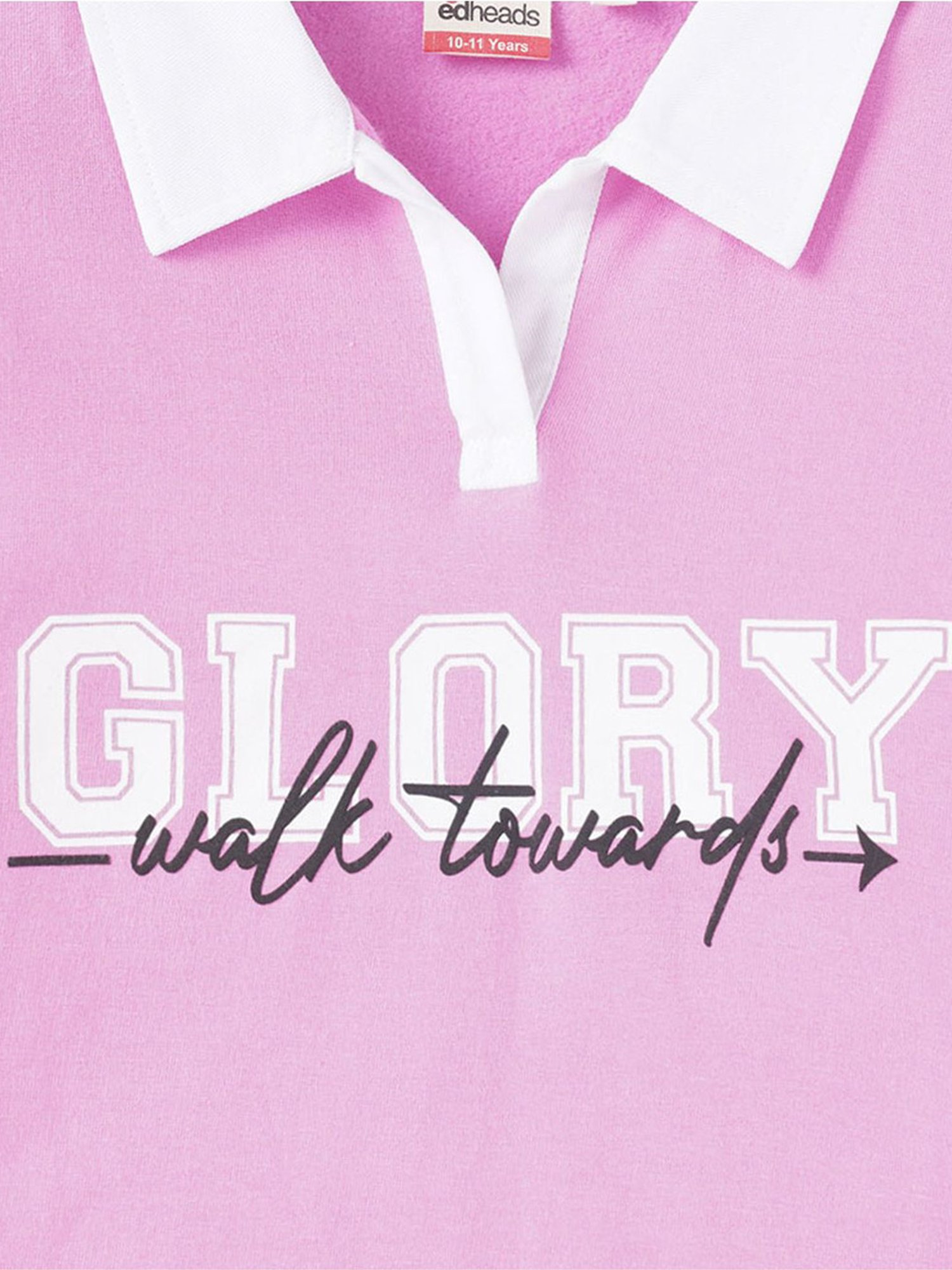 Edheads Kids Pink Cotton Printed Full Sleeves Sweatshirt