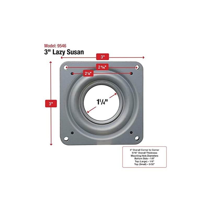 Lazy Susan Square Turntable, 3-Inch