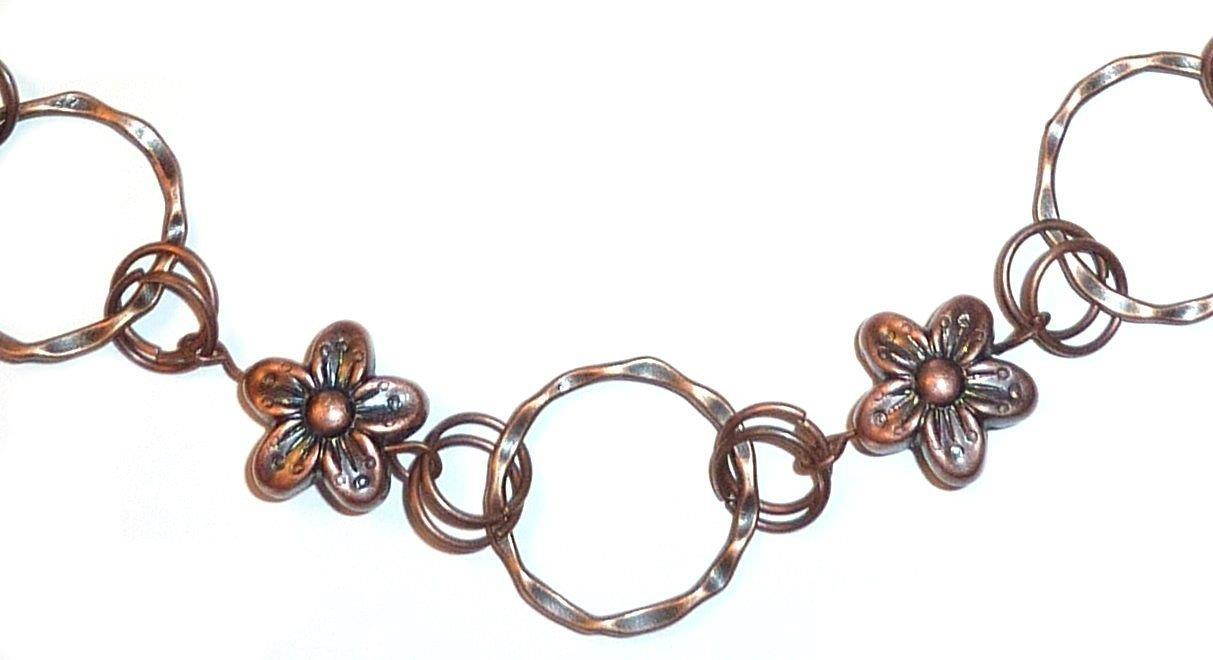 Hidden Hollow Circle Bronze Women's Fashion Lanyard, ID Badge Holder (Breakaway)