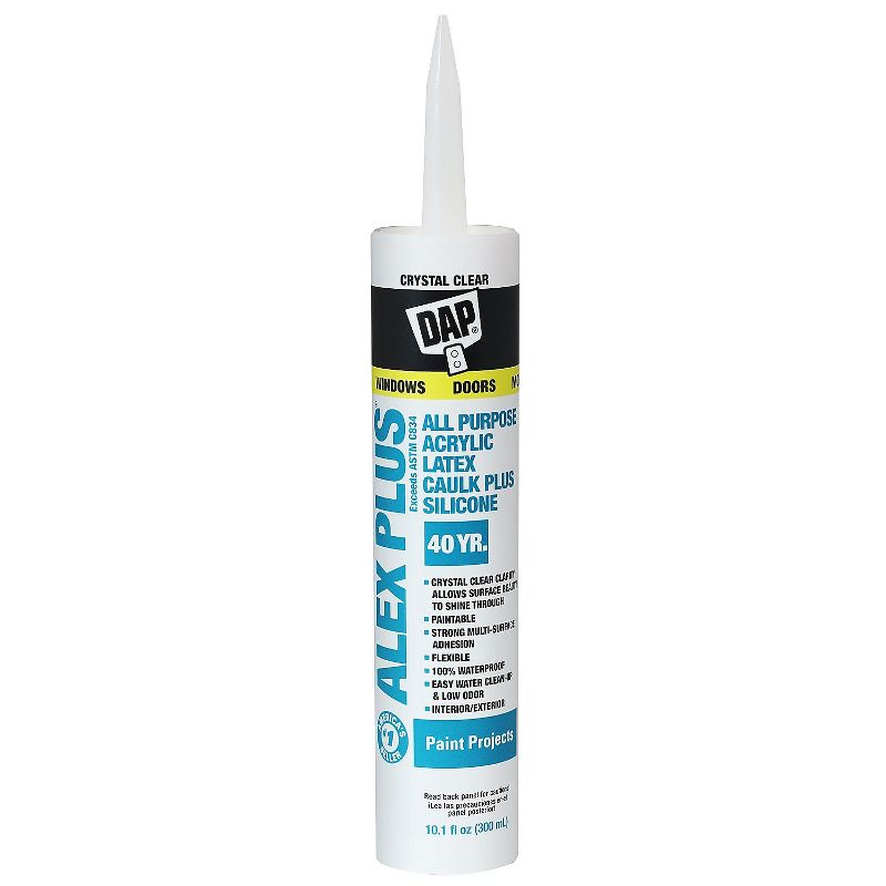DAP ALEX PLUS LATEX CAULK PLUS SILICONE 10.1 OZ 7079818401