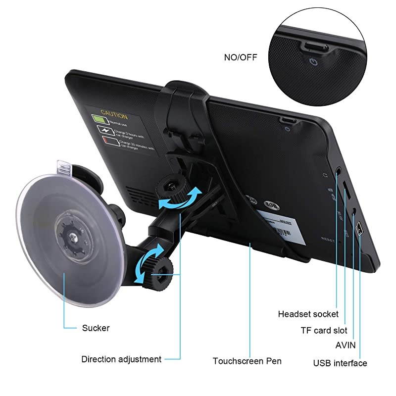 GPS Navigator, 7-inch 8GB HD Touch Screen GPS Navigation System, Voice Transition Direction, with Free Lifetime map Update