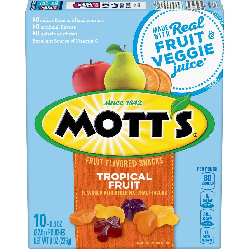 Mott's Tropical Fruit Naturally Fruit Flavored Snack - 8oz