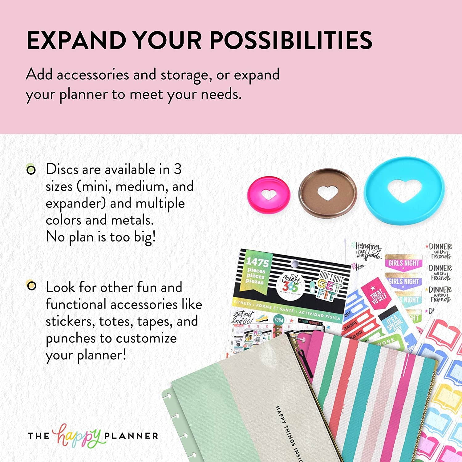 me & my BIG ideas Daily Planning Sheets - The Happy Planner Scrapbooking Supplies - 40 Pre-Punched Daily Pages - Daily Planning Fill Paper - Hourly Breakdown Slots - Make Lists - Classic Size