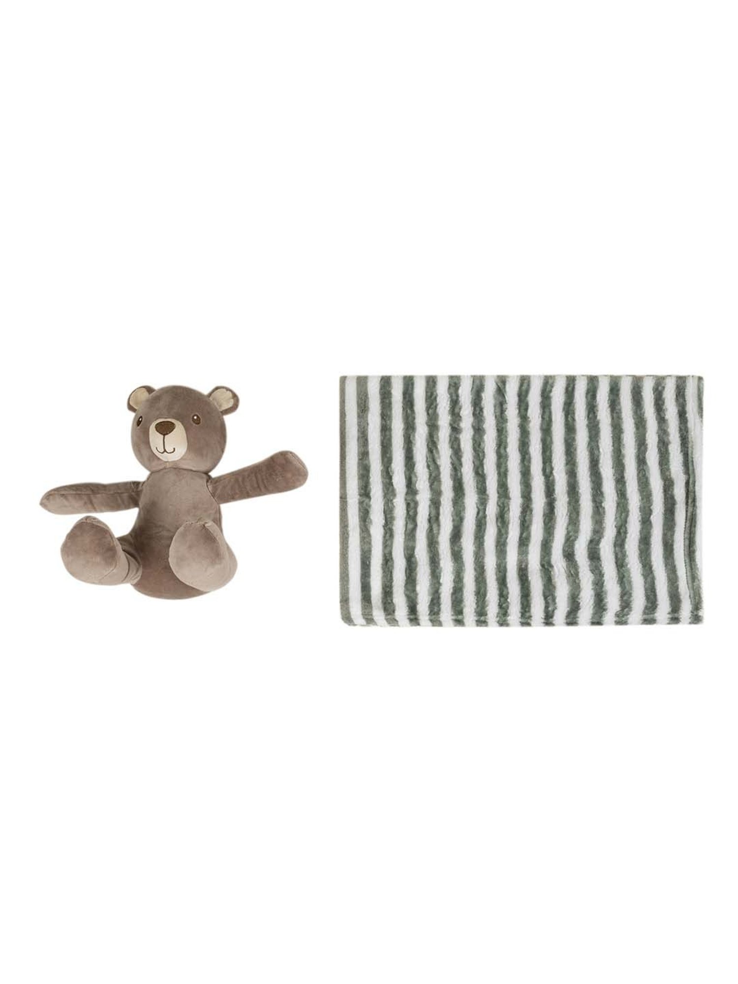 Baby Moo Kids Brown & White Printed Blanket Set