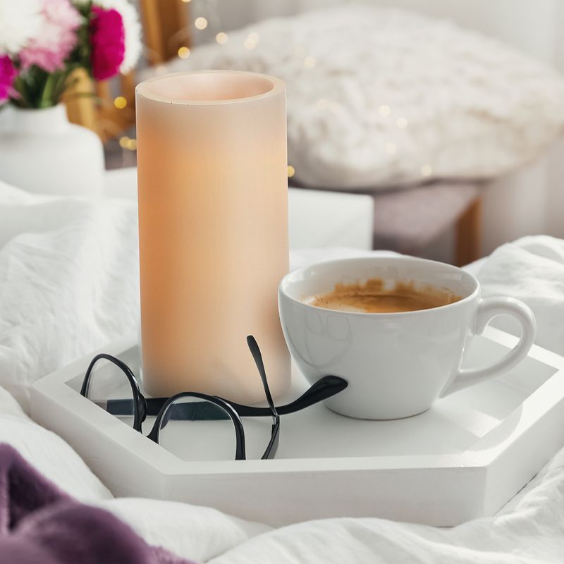 3" x 6" Vanilla Scented LED Pillar Candle White - Made By Design™