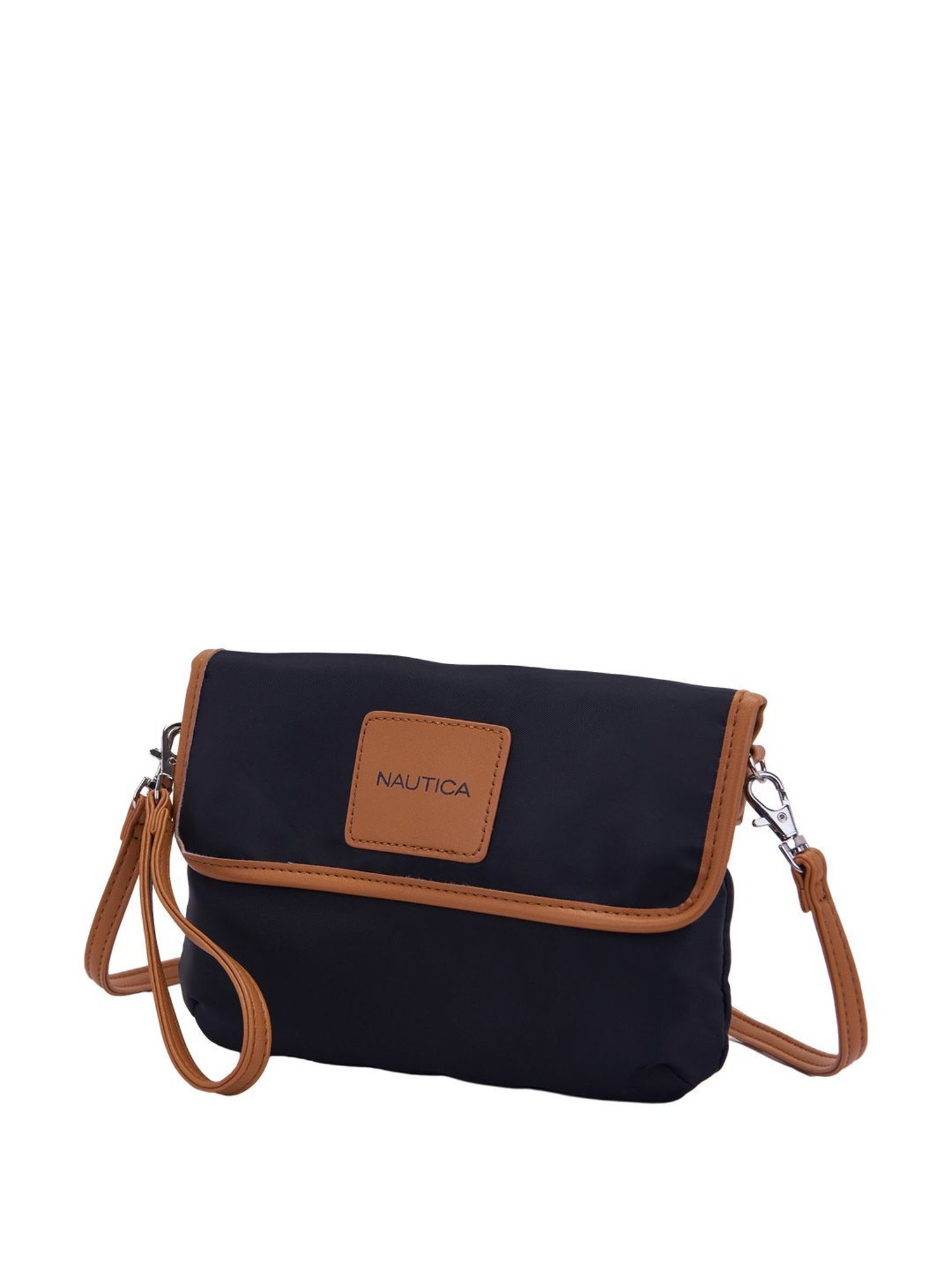 Nautica Navy Blue & Red Solid Medium Sling Handbag